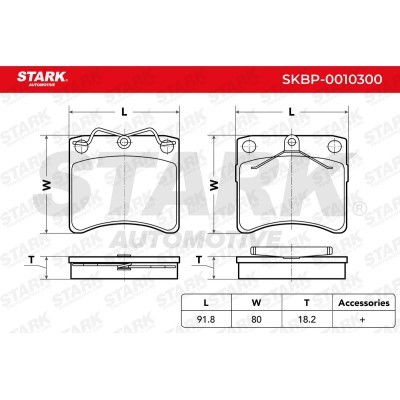 Brake Pads Set Stark SKBP-0010300 SKBP-0010300 - photo 3