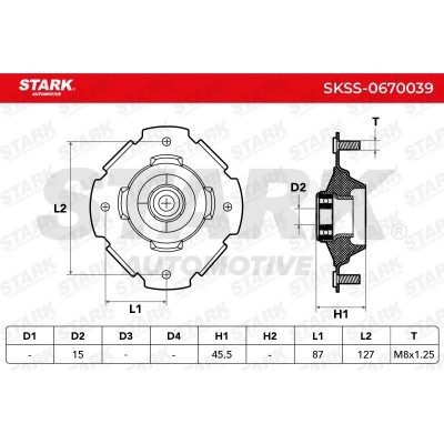 Strut Support Bearing Front Stark SKSS-0670039 SKSS-0670039 - photo 3