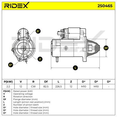 Starter RIDEX 2S0465 2S0465 - photo 7
