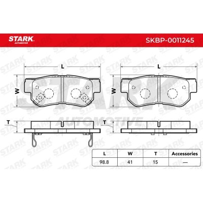 Brake Pads Set Stark SKBP-0011245 SKBP-0011245 - photo 3