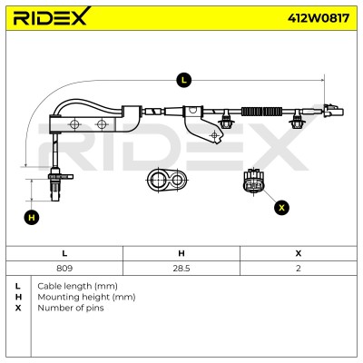 ABS Sensor RIDEX 412W0817 412W0817 - photo 6
