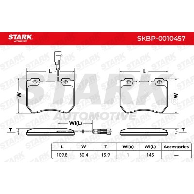 Brake Pads Set Stark SKBP-0010457 SKBP-0010457 - photo 3
