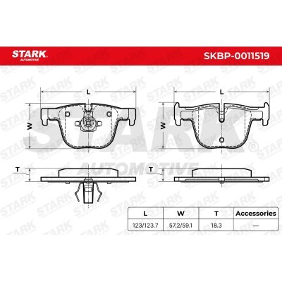 Brake Pads Set Stark SKBP-0011519 SKBP-0011519 - photo 3