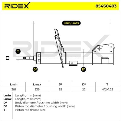 Shock Absorber RIDEX 854S0403 854S0403 - photo 9