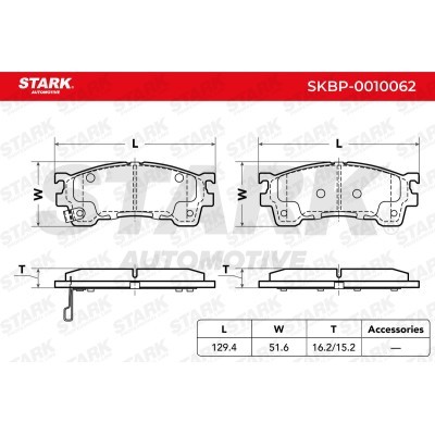 Brake Pads Set Stark SKBP-0010062 SKBP-0010062 - photo 3