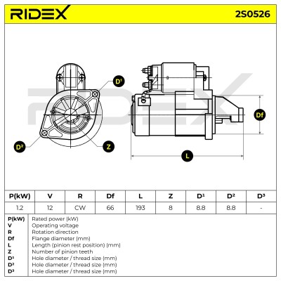 Starter RIDEX 2S0526 2S0526 - photo 6
