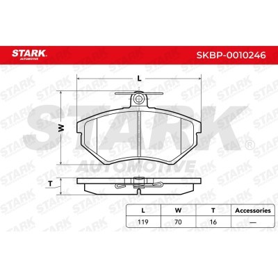 Brake Pads Set Stark SKBP-0010246 SKBP-0010246 - photo 3