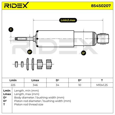 Shock Absorber RIDEX 854S0207 854S0207 - photo 8