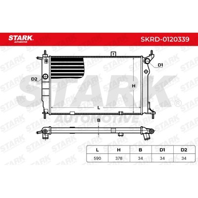 Radiator, Engine Cooling Stark SKRD-0120339 SKRD-0120339 - photo 6