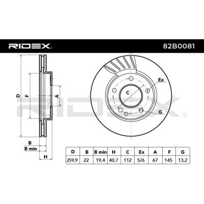 Brake Disc RIDEX 82B0081 82B0081 - photo 3