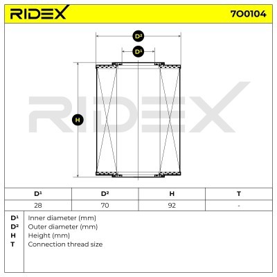Oil Filter RIDEX 7O0104 7O0104 - photo 6
