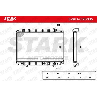 Radiator, Engine Cooling Stark SKRD-0120085 SKRD-0120085 - photo 4