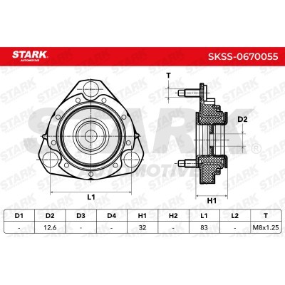 Strut Support Bearing Front Stark SKSS-0670055 SKSS-0670055 - photo 5