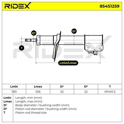 Shock Absorber RIDEX 854S1259 854S1259 - photo 6