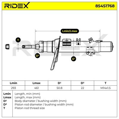 Shock Absorber RIDEX 854S1768 854S1768 - photo 6