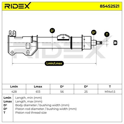 Shock Absorber RIDEX 854S2521 854S2521 - photo 8