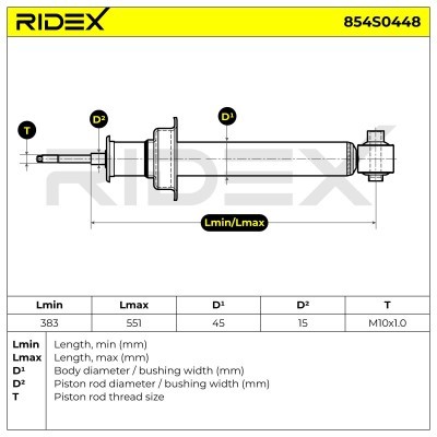 Shock Absorber RIDEX 854S0448 854S0448 - photo 4