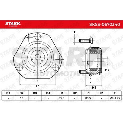 Strut Support Bearing Front Stark SKSS-0670340 SKSS-0670340 - photo 4