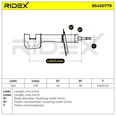 Shock Absorber RIDEX 854S0779 854S0779 - photo 11