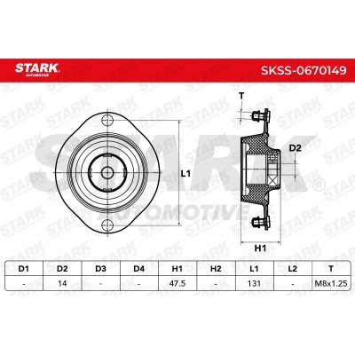 Strut Support Bearing Front Stark SKSS-0670149 SKSS-0670149 - photo 3