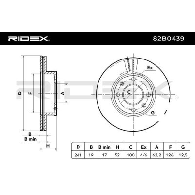 Brake Disc RIDEX 82B0439 82B0439 - photo 3