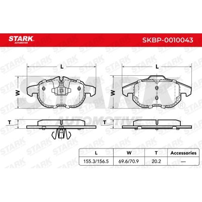 Brake Pads Set Stark SKBP-0010043 SKBP-0010043 - photo 4