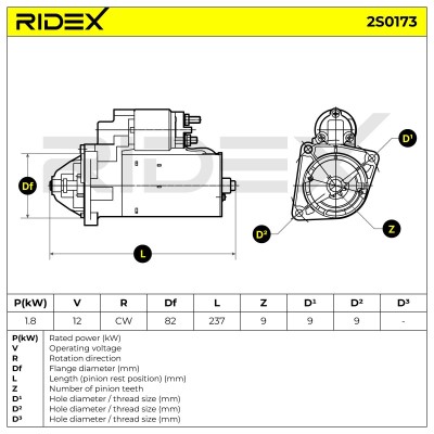 Starter RIDEX 2S0173 2S0173 - photo 6