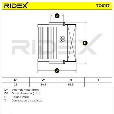 Oil Filter RIDEX 7O0117 7O0117 - photo 6