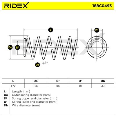Suspension Spring RIDEX 188C0493 188C0493 - photo 5