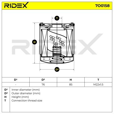 Oil Filter RIDEX 7O0158 7O0158 - photo 5