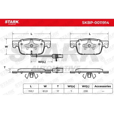 Brake Pads Set Stark SKBP-0011914 SKBP-0011914 - photo 6