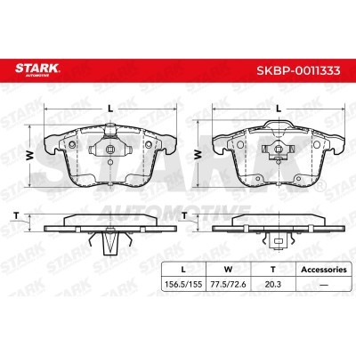 Brake Pads Set Stark SKBP-0011333 SKBP-0011333 - photo 6