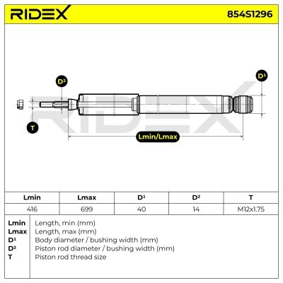 Shock Absorber RIDEX 854S1296 854S1296 - photo 7