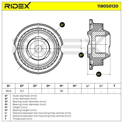 Strut Support Bearing Front RIDEX 1180S0120 1180S0120 - photo 4