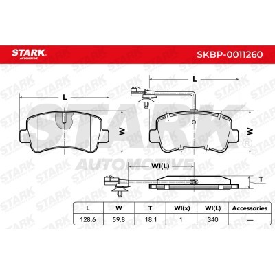 Brake Pads Set Stark SKBP-0011260 SKBP-0011260 - photo 3