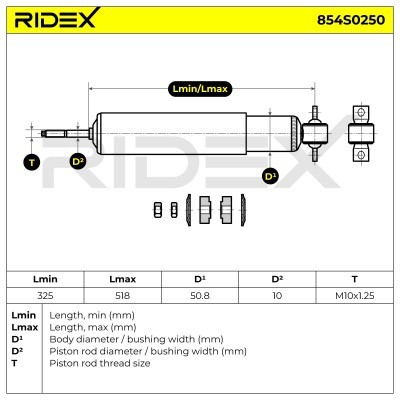 Shock Absorber RIDEX 854S0250 854S0250 - photo 9