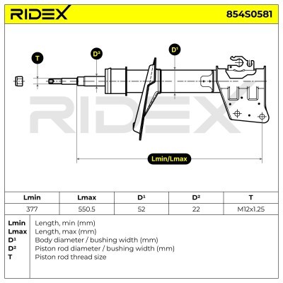Shock Absorber RIDEX 854S0581 854S0581 - photo 8