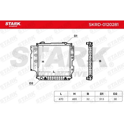 Radiator, Engine Cooling Stark SKRD-0120281 SKRD-0120281 - photo 4