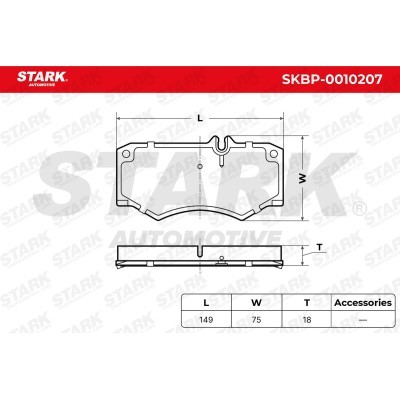 Brake Pads Set Stark SKBP-0010207 SKBP-0010207 - photo 3