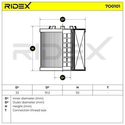 Oil Filter RIDEX 7O0101 7O0101 - photo 4