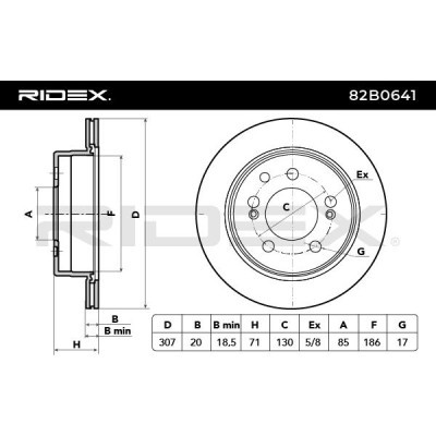 Brake Disc RIDEX 82B0641 82B0641 - photo 3