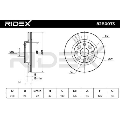 Brake Disc RIDEX 82B0073 82B0073 - photo 6