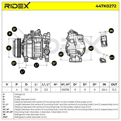 Compressor, Air Conditioning AUDI A4 Avant 447K0272 - photo 7
