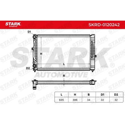 Radiator, Engine Cooling Stark SKRD-0120242 SKRD-0120242 - photo 4