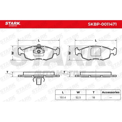 Brake Pads Set Stark SKBP-0011471 SKBP-0011471 - photo 5
