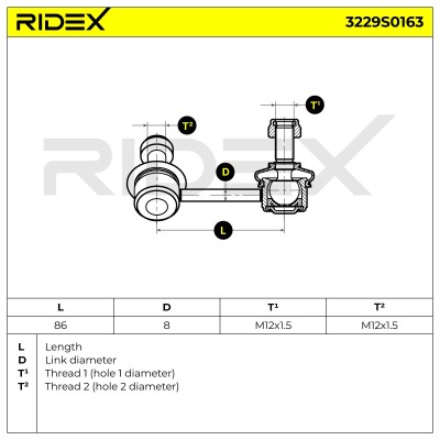 Stabilizer Link RIDEX 3229S0163 3229S0163 - photo 6