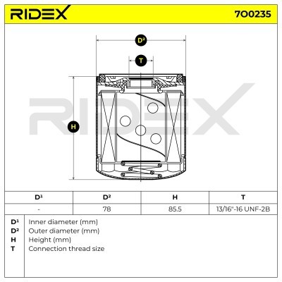 Oil Filter RIDEX 7O0235 7O0235 - photo 5