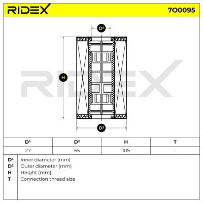 Oil Filter RIDEX 7O0095 7O0095 - photo 5