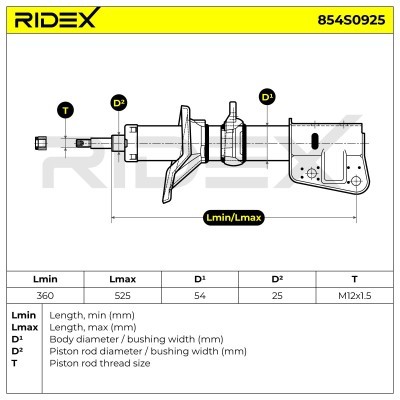 Shock Absorber RIDEX 854S0925 854S0925 - photo 8