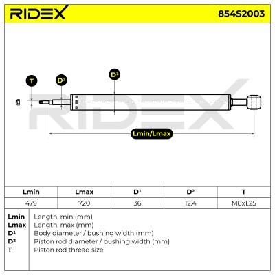 Shock Absorber RIDEX 854S2003 854S2003 - photo 8